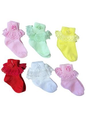 Medias de Bebé con Encaje (Docena)