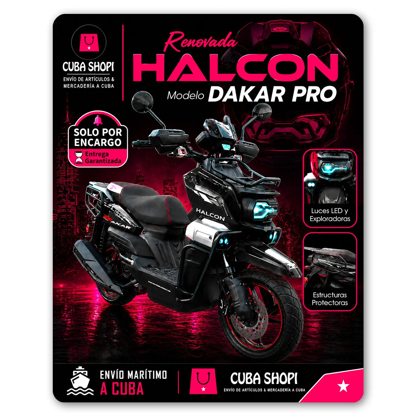 Moto A Combustión HALCON Dakar Pro 150 CC