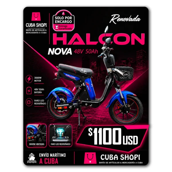 Bicimoto Eléctrica HALCON Nova 48V50AH