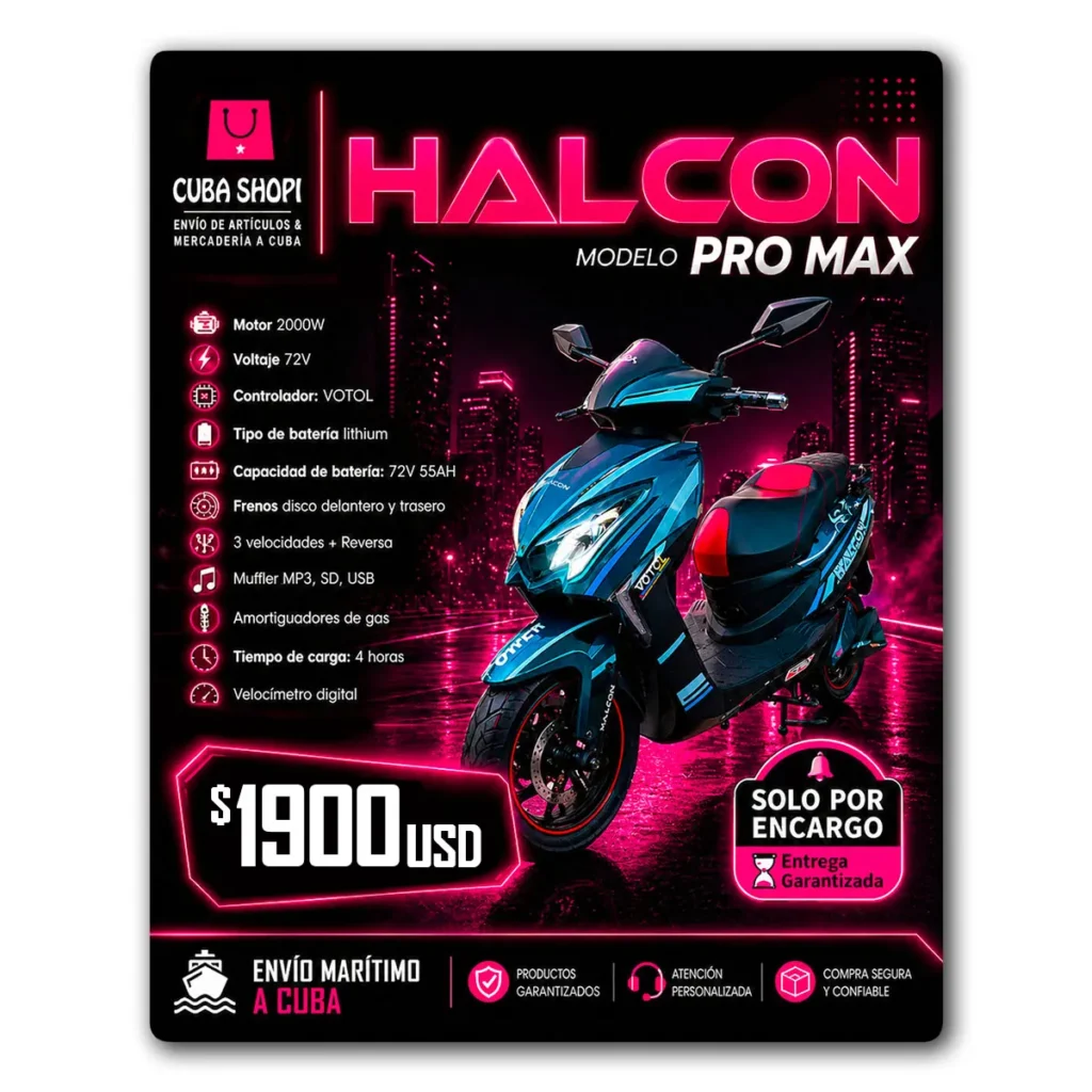 Moto Eléctrica HALCON Pro Max 72V 55AH