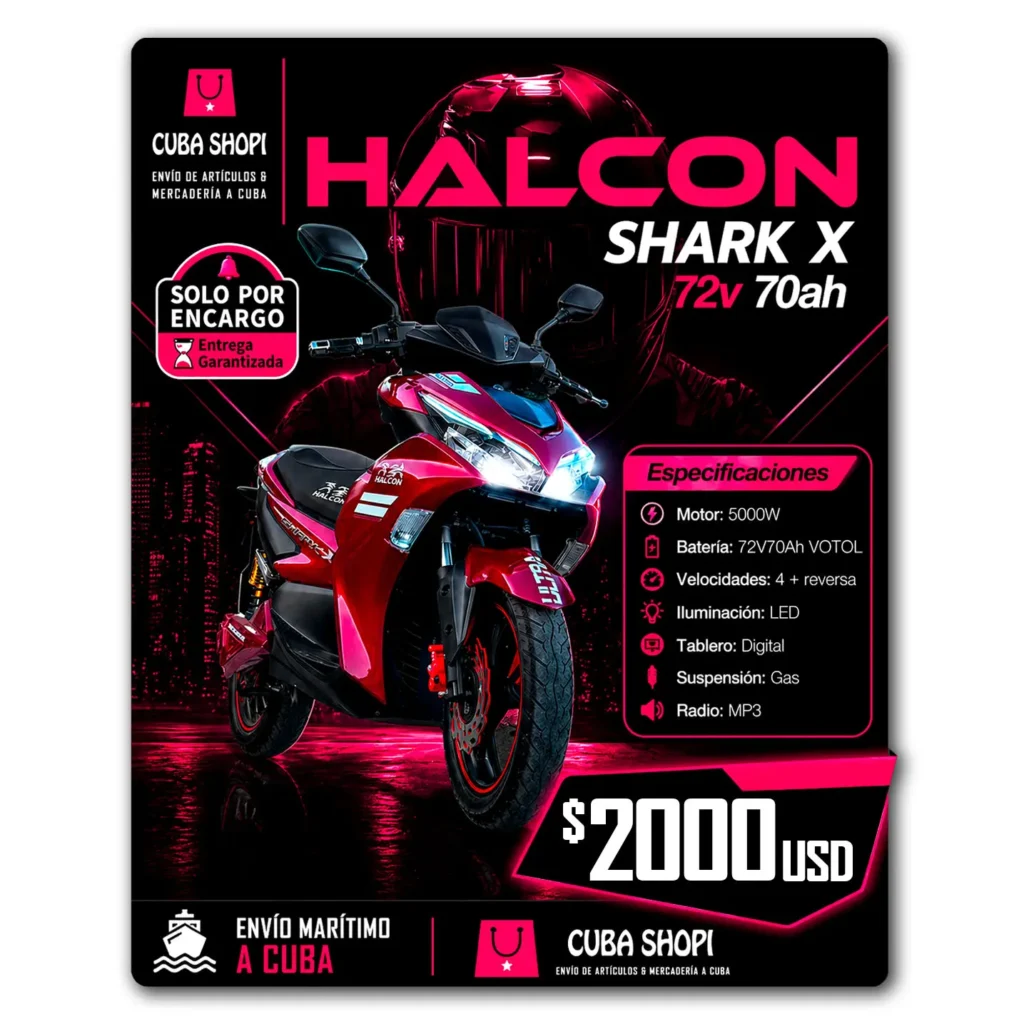 Moto Eléctrica HALCON Shark X 72V 70AH