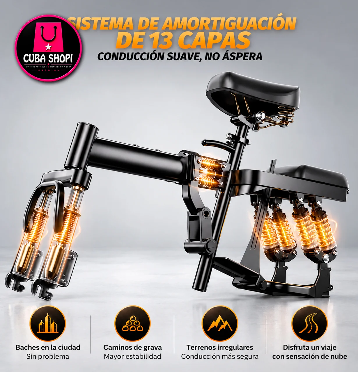 Bicicleta Eléctrica Plegable 48V15AH - Imagen 7