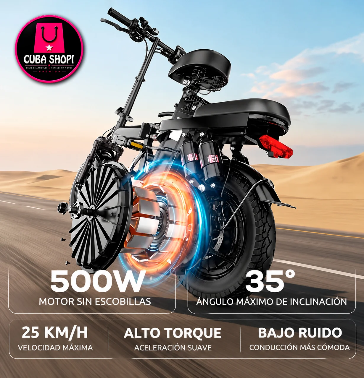Bicicleta Eléctrica Plegable 48V15AH - Imagen 4
